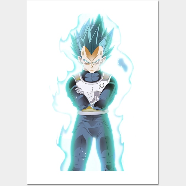 blue Vegeta Hot Coffee Wall Art by phxaz